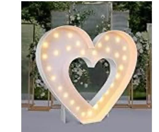 heart balloon frame with lights. new in box 1