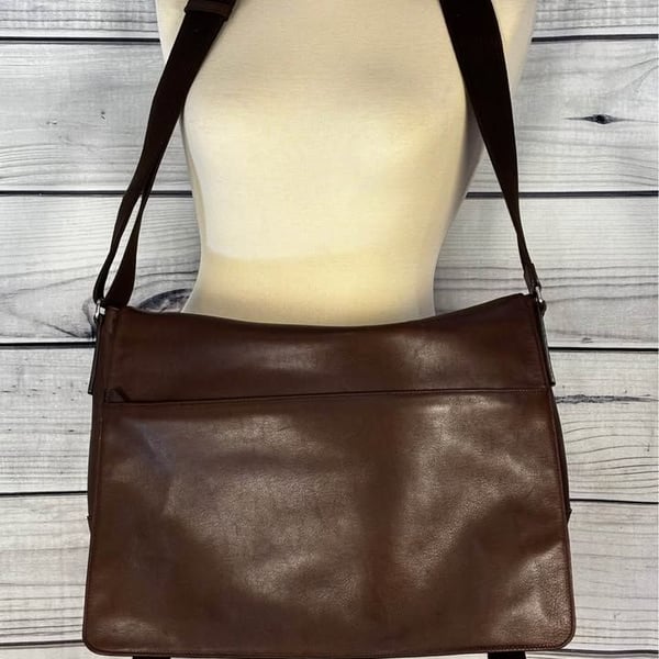 Coach VTG Vintage 16" Charles Leather Briefcase Laptop Bag Style E1S 5233