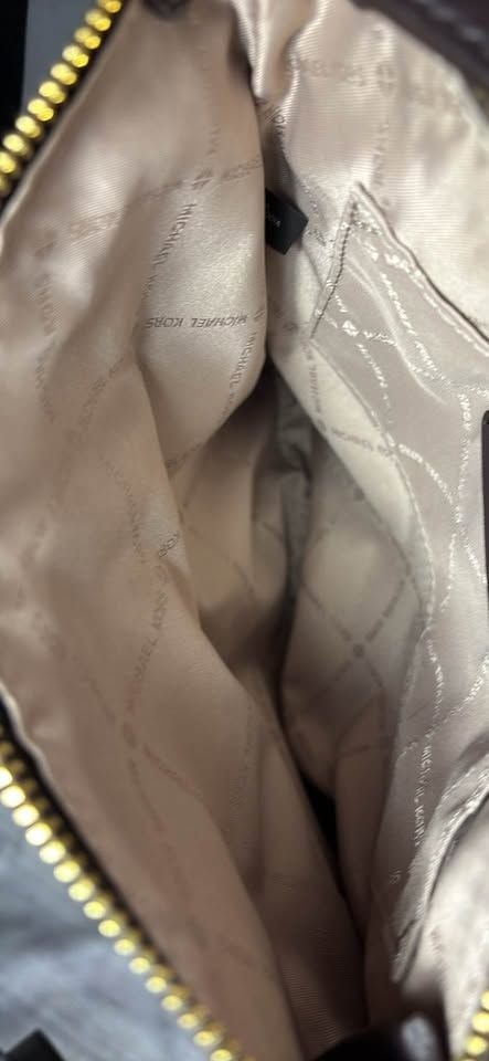 Michael Kors Signature Jet Set Signature Logo Small Flat Crossbody Bag Acorn Y2K style 9
