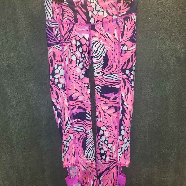 Lilly Pulitzer LUXLETIC Leggings XXS Pink Tropical Print