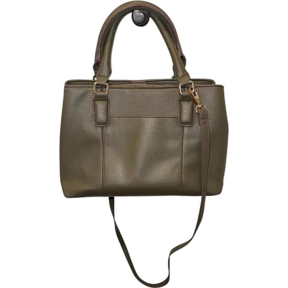 Chic Green Tote with Gold Accents 3