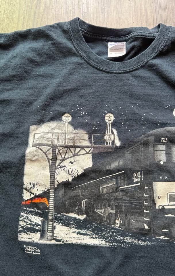 Southern Pacific Trains Cab Forward Doubleheader Authentic Railroad T-Shirt 6