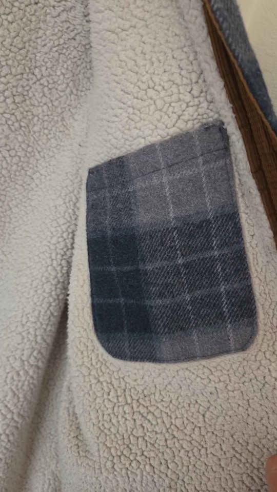 Jachs New York Sherpa Lined Flannel Shirt Jacket. Thick & heavy Oversized. 6