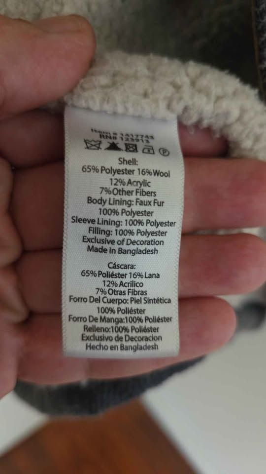 Jachs New York Sherpa Lined Flannel Shirt Jacket. Thick & heavy Oversized. 7
