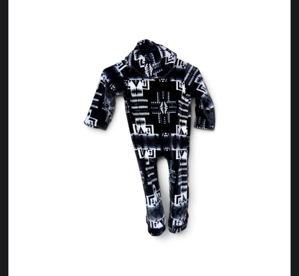 Nativo Co Hooded Fleece Romper 18-24M Tribal Print 5