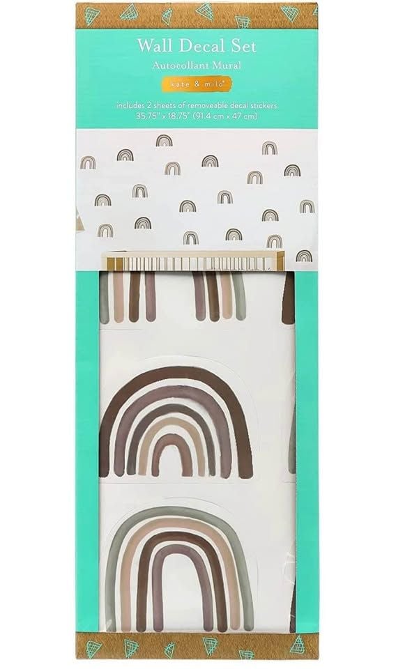 Kate & Milo Rainbow Wall Decals, Set of 2, Removable Decal Stickers 3