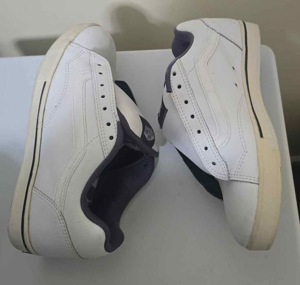Vans ol Skool Vintage White Low Top Skate Shoes 8