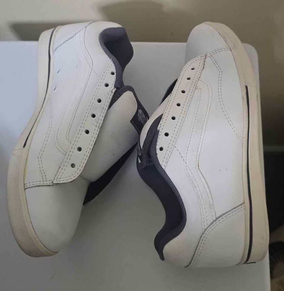 Vans ol Skool Vintage White Low Top Skate Shoes 10