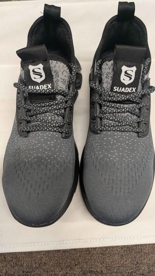 SUADEX Speed Men's Steel Toe Work Safety Shoes - Grey/Black, Size 6.5 (NWOT) 2