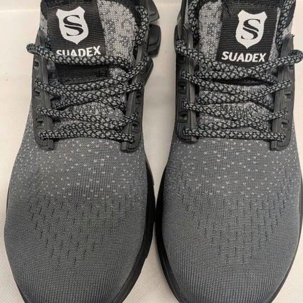 SUADEX Speed Men's Steel Toe Work Safety Shoes - Grey/Black, Size 6.5 (NWOT)