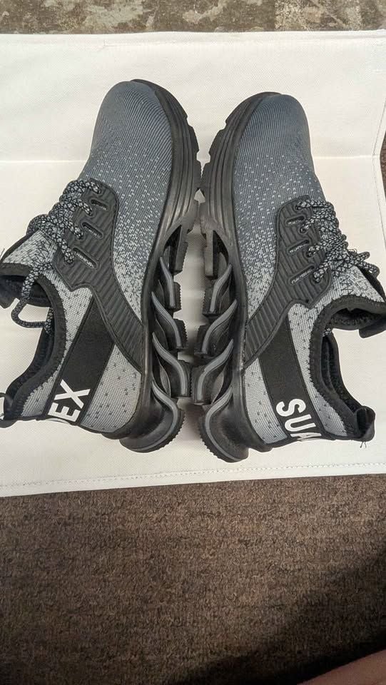 SUADEX Speed Men's Steel Toe Work Safety Shoes - Grey/Black, Size 6.5 (NWOT) 4
