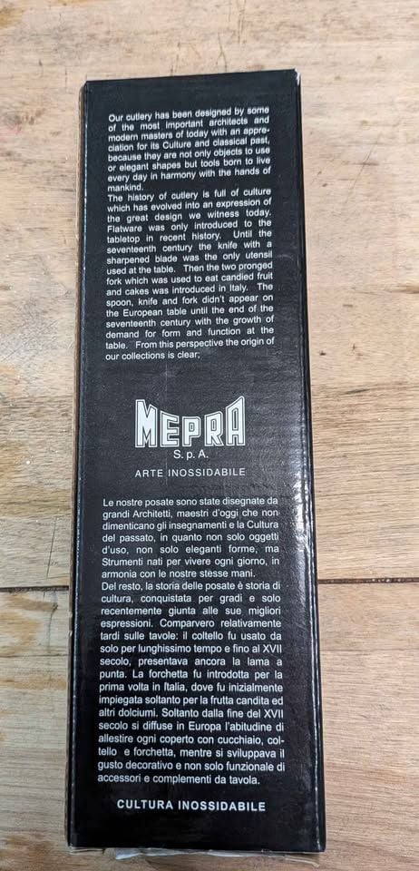 Mepra Linea Ice Oro 5-Piece Flatware Set – Premium Matte Gold Italian Cutlery. 6 Boxes Available. 8