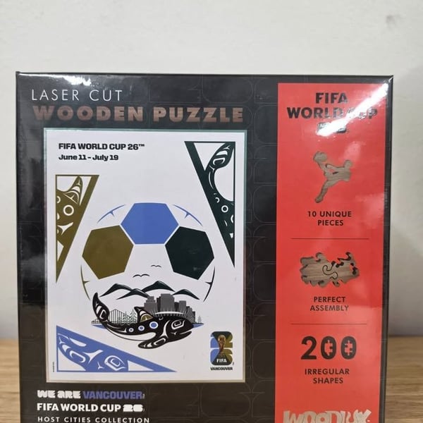 FIFA World Cup 2026 Vancouver Host City Wooden Puzzle – New/Sealed