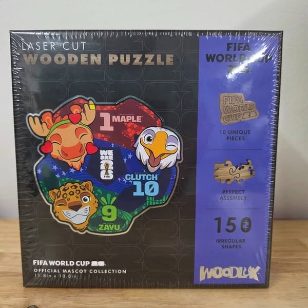 FIFA World Cup 2026 Official Mascots Wooden Puzzle – New/Sealed