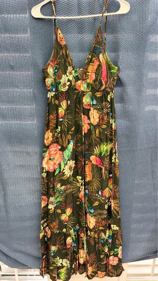 Farm Rio Tropical Print V-Neck Maxi Dress 2