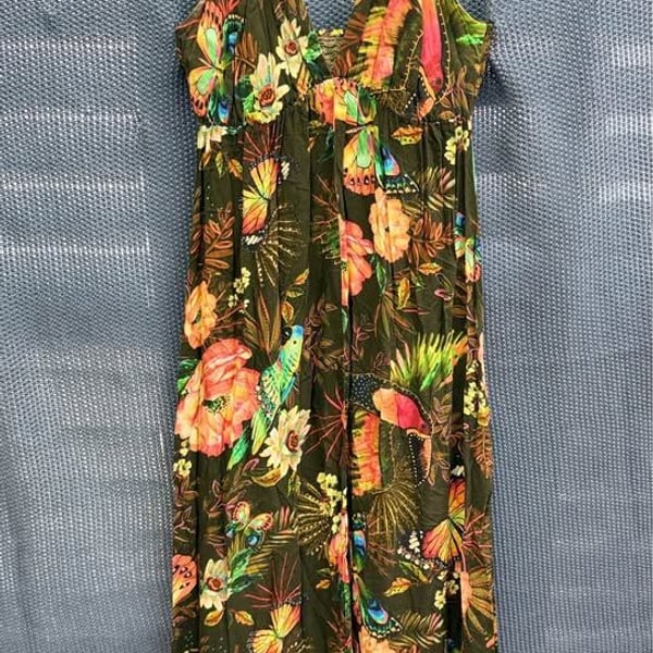Farm Rio Tropical Print V-Neck Maxi Dress