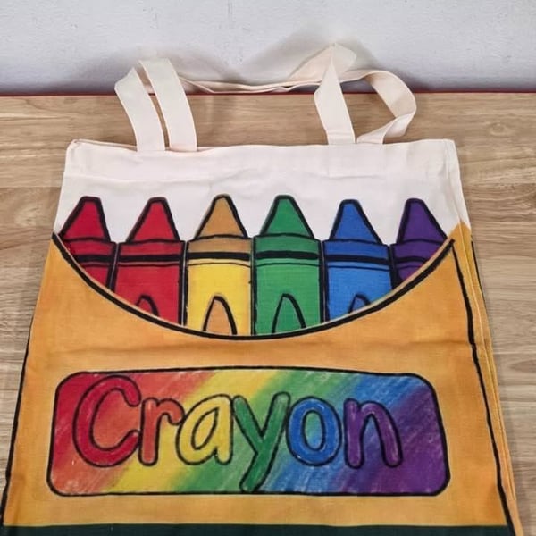 Crayon Tote Bag – 15" x 14" – NEW